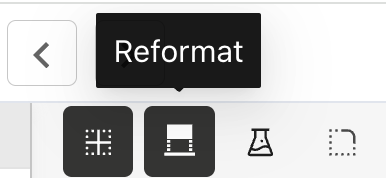 Reformat button in the Medical editor function bar