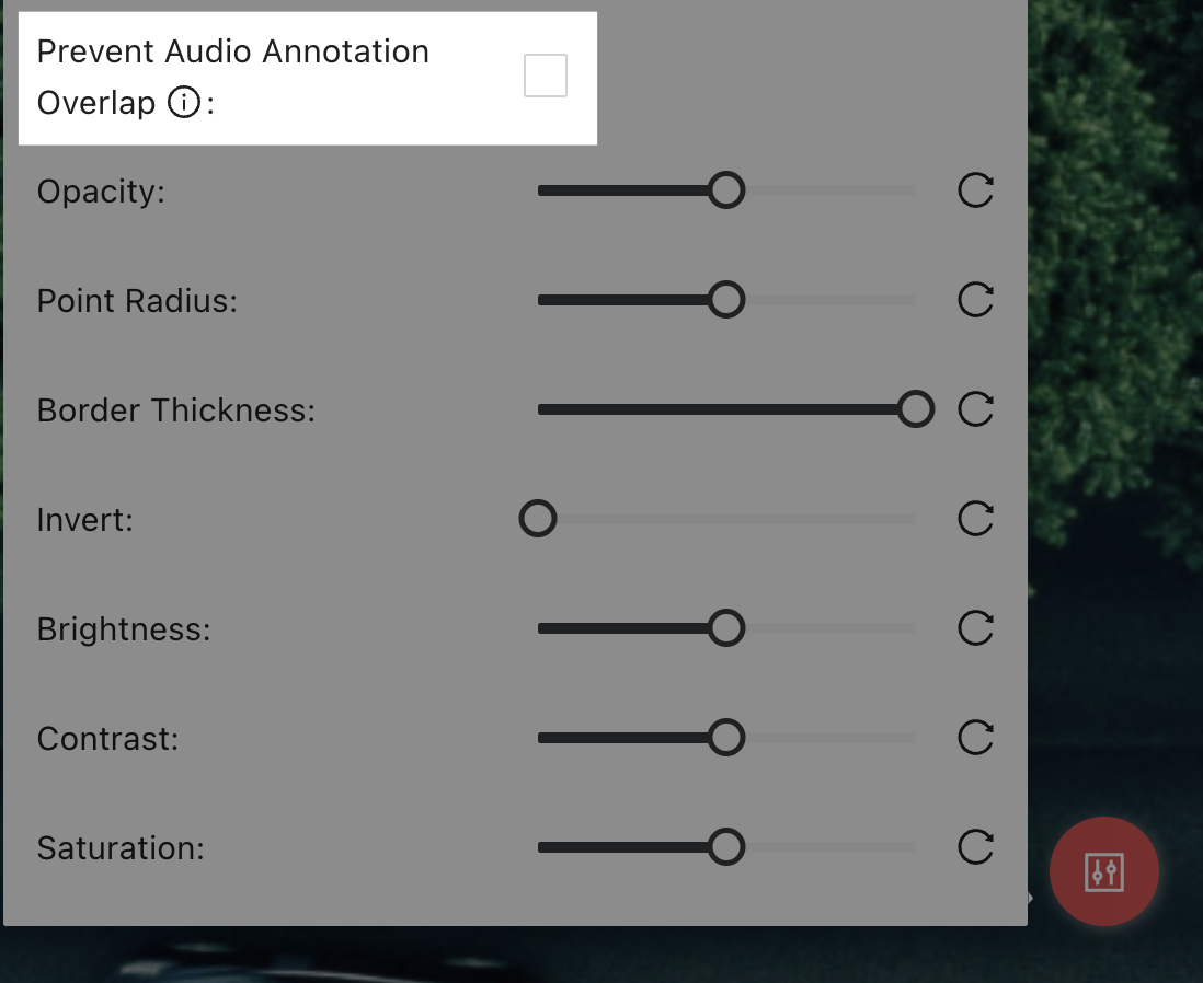Prevent Audio Annotation Overlap setting in the editor settings menu