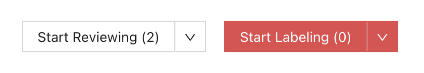 Start Reviewing and Start Labeling buttons displaying queue task counts